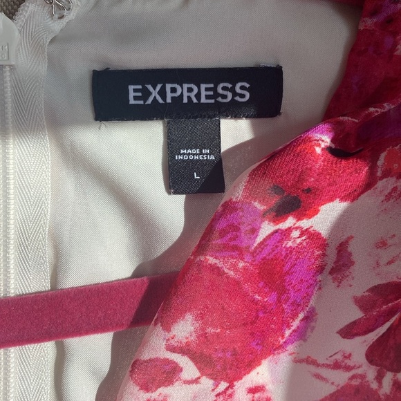 EXPRESS Romper Pink Red Long Sleeve - Picture 3 of 9